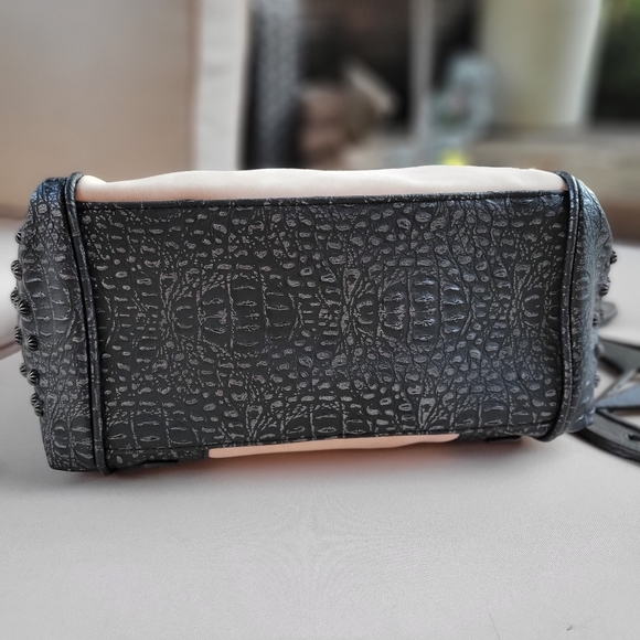 Bone Suede & Studded Fashion Handbag - Picture 6 of 6